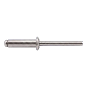 Rivetto a strappo in acciaio inox A2/A2 ISO 15983 5,0×20 mm – testa piatta, aperto – confezione da 250 pz.