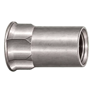 Dado a rivettare in acciaio inox A2 M6×16 mm – testa svasata piccola, gambo semi-esagonale – confezione da 250 pz.