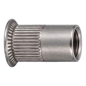 Dado a rivettare in acciaio inox A4 M6×16 mm – testa svasata, gambo zigrinato – confezione da 250 pz.