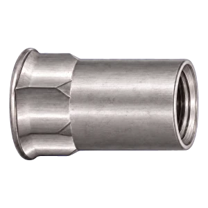Dado a rivettare in acciaio inox A4 M6×16 mm – testa svasata piccola, gambo semi-esagonale – confezione da 250 pz.