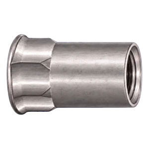 Dado a rivettare in acciaio inox A2 M10×20,5 mm – testa svasata piccola, gambo semi-esagonale – confezione da 250 pz.