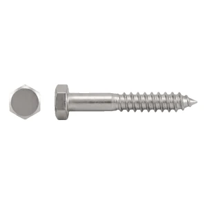 Vite per legno in acciaio inox A2 DIN 571 6×80 mm – testa esagonale – confezione da 100 pz.