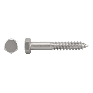 Vite per legno in acciaio inox A2 DIN 571 10×70 mm – testa esagonale – confezione da 100 pz.