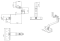 Staffa per tegola Vario 145 mm (4-5-5-5) con tripla regolazione Acciaio inox H17/1.4016 PV-08-35 (2)