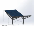 Parcheggio fotovoltaico per 2 Veicoli T Eco 11,4m x 3,3m Carport GPV-101-09 (3)