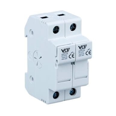 Base portafusibile 2P 32A 10x38 1000V DC CFPV-32 GPV-401-12