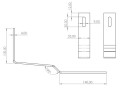Gancio per tetto 279mm per tetti inclinati - SPEC - Acciaio inox H17 (Tegola di castoro) PV-08-37 (2)