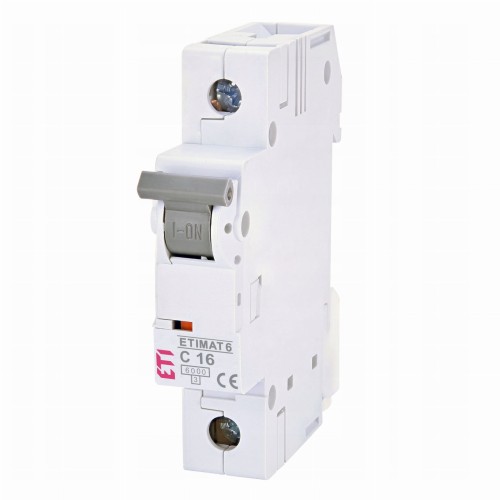 Interruttore automatico B 16A 1P 6kA ETIMAT6 002111516 ETI GPV-401-31