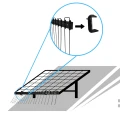 Clip di montaggio per punte fotovoltaiche - nero 30mm PV-400-16 (2)