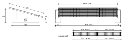 Sistema zavorrato per il montaggio orizzontale di PV su tetto piano SE800 - pallet da 16 pezzi GPV-600-01 (2)