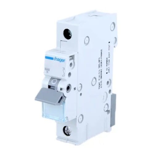Interruttore automatico magnetotermico B 10A 1P 6kA MBN110E HAGER GPV-401-42