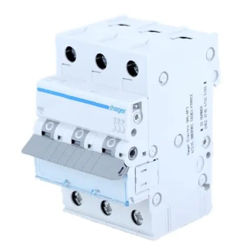 Interruttore automatico B 20A 3P 6kA MBN320E HAGER GPV-401-54
