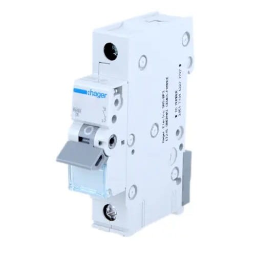 Interruttore automatico B 20A 1P 6kA MBN120E HAGER GPV-401-56