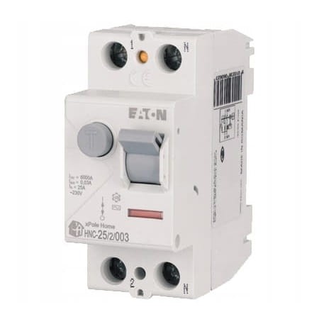 Interruttore differenziale 2P 25A 6kA 30mA tipo AC HNC-25/2/003 xPole Home 194690 EATON GPV-401-70