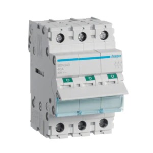 Sezionatore isolante trifase 3P 40A 400V AC SBN340 HAGER
