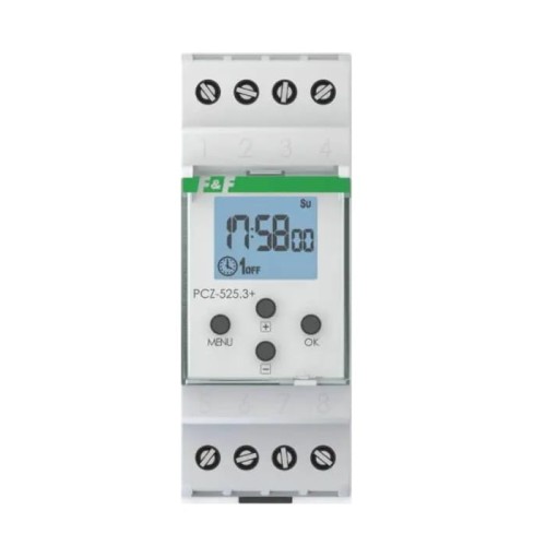 Timer programmabile astronomico con interruzione notturna 1 canale PCZ-525.3 F&F FILIPOWSKI GPV-401-108