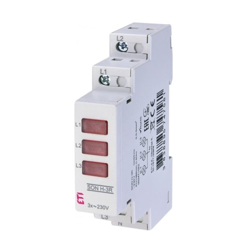 Lampada di segnalazione tripla SON H-3R indicatore di presenza tensione 002471552 ETI GPV-401-117