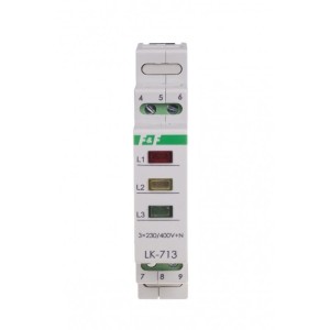 Lampada di segnalazione di controllo 3×230V+N 3xLED verde LK-713 G F&F FILIPOWSKI