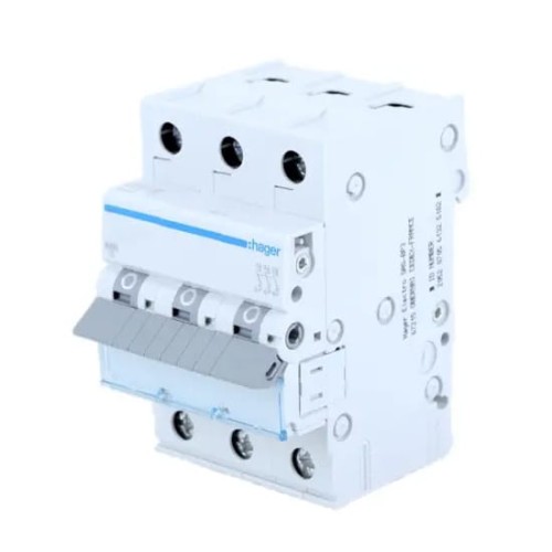 Interruttore automatico C 63A 3P 6kA MCN363E HAGER GPV-401-138