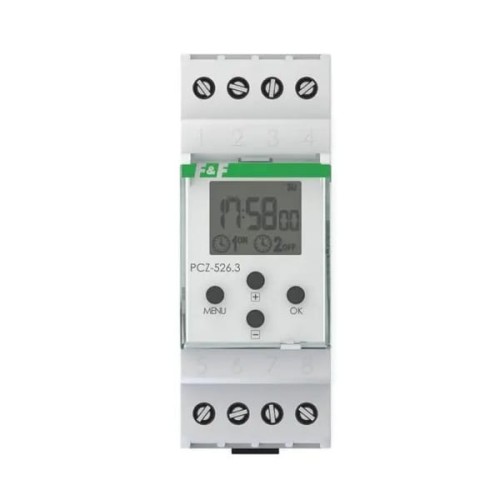 Temporizzatore PCZ-526,32x1P I=2x16A 24÷264V AC/DC 2 moduli PCZ-526.3 F&F GPV-401-166