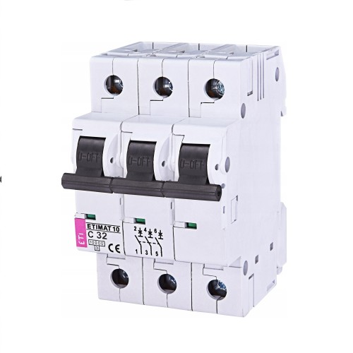 Interruttore automatico C 32A 3P 10kA ETIMAT10 002135719 ETI GPV-401-167