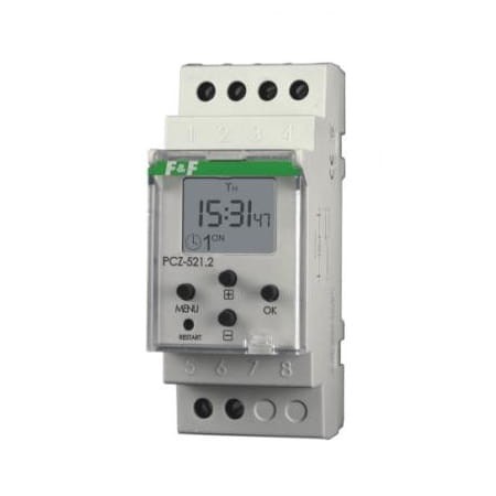 Temporizzatore settimanale on/off monostabile PCZ-521 F&F FILIPOWSKI GPV-401-168