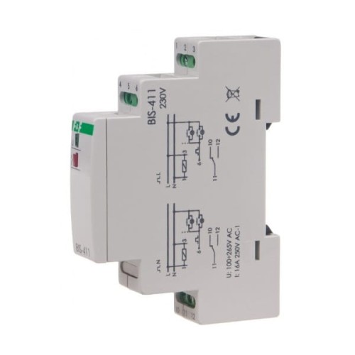 Relè bistabile on/off per guida DIN BIS-411 F&F FILIPOWSKI GPV-401-169