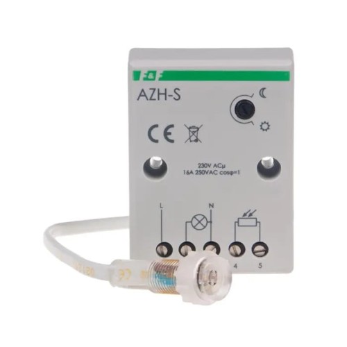 Interruttore crepuscolare 16A 230V 2-1000 lux IP20/65 AZH-S F&F FILIPOWSKI GPV-401-181