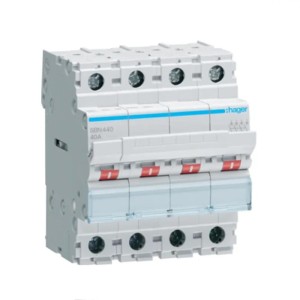 Interruttore di isolamento trifase 4P 40A 400V AC SBN440 HAGER