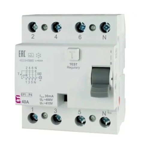 ETI Interruttore differenziale 4P 40A 100mA tipo A GPV-401-233