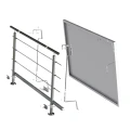 Kit di montaggio fotovoltaico per ringhiera del balcone modello Balus 2 XL GPV-200-02