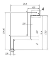 Morsetto terminale H32 Alluminio 6060 Foro M8 verniciato PV-03-31 (2)