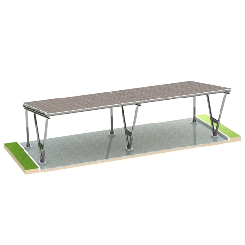 Parcheggio fotovoltaico VICA per 4 veicoli Carport 2x2 moduli GPV-105-04 (2)