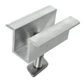 Morsetto centrale H25 L50 grezzo con vite M8x25 e inserto per pannelli da 35 mm PV-04-17