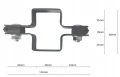 Staffa intermedia per pannelli di recinzione 40x60 zincata GPV-700-04 (3)