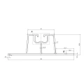 Ponte trapezoidale 33cm H-30 in EPDM per tetti in lamiera grecata PV-02-01 (2)