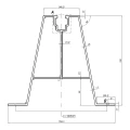 Ponte trapezoidale 33cm H-100 in EPDM per coperture in lamiera grecata PV-02-05 (2)