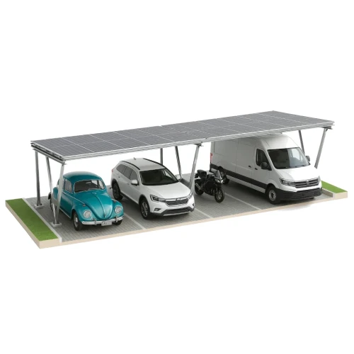 Parcheggio fotovoltaico VICA per 4 veicoli Carport 2x2 moduli GPV-105-04