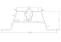 Ponte trapezoidale 33cm H-40 in EPDM per tetti in lamiera grecata PV-02-03 (2)