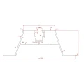 Ponte trapezoidale 60 cm H-40 in EPDM per tetti in lamiera grecata PV-02-03-03 (2)
