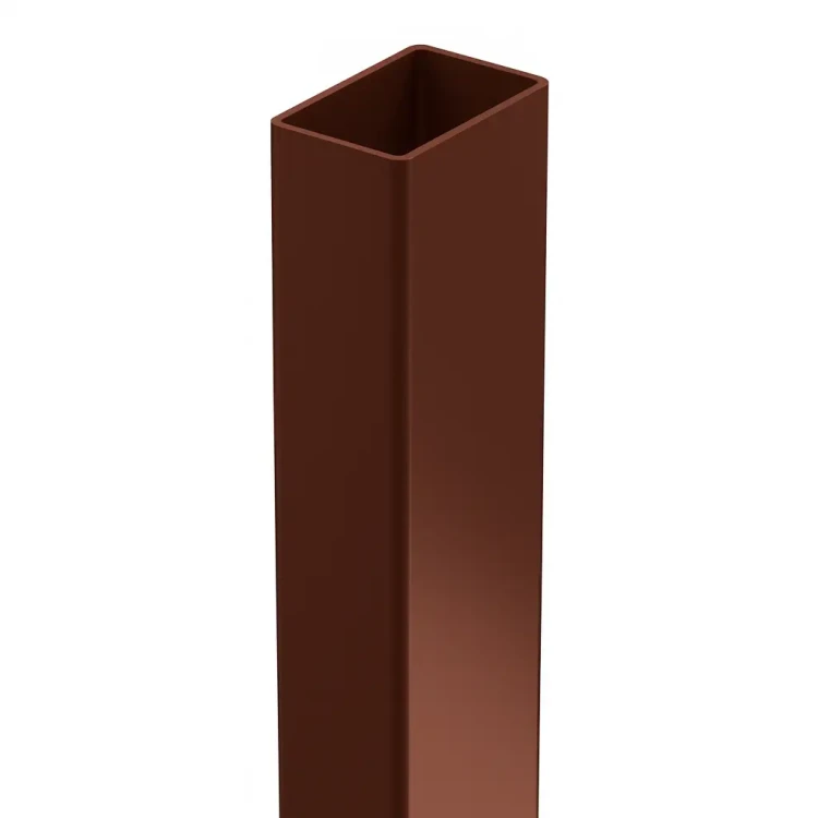 Palo per recinzione 60x40x1,2 mm, lunghezza 2,4 m, marrone GPV-700-68 (2)
