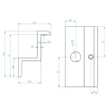 [RDY] Morsetto terminale H35 L50 - grezzo con pin di messa a terra PV-03-38 (2)