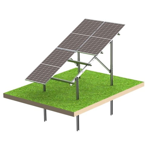 Impianto fotovoltaico a terra con struttura Ultra Strong 4 pannelli – Sistema di montaggio N2V GPV-N2V-US4 (1)