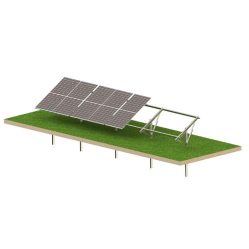 Impianto fotovoltaico a terra con struttura Strong 8 pannelli – Sistema di montaggio T1V GPV-T1V-S8 (1)