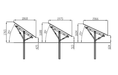 Impianto fotovoltaico a terra con struttura Strong 8 pannelli – Sistema di montaggio T1V GPV-T1V-S8 (2)
