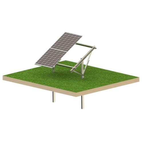 Impianto fotovoltaico a terra con struttura Ultra Strong 2 pannelli – Sistema di montaggio T1V GPV-T1V-US2 (1)