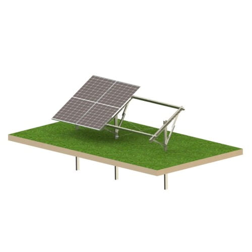Impianto fotovoltaico a terra con struttura Ultra Strong 4 pannelli – Sistema di montaggio T1V GPV-T1V-US4 (1)