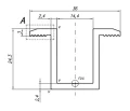 Morsetto centrale H24 alluminio 6060 foro M8 Anodizzato PV-04-02 (3)