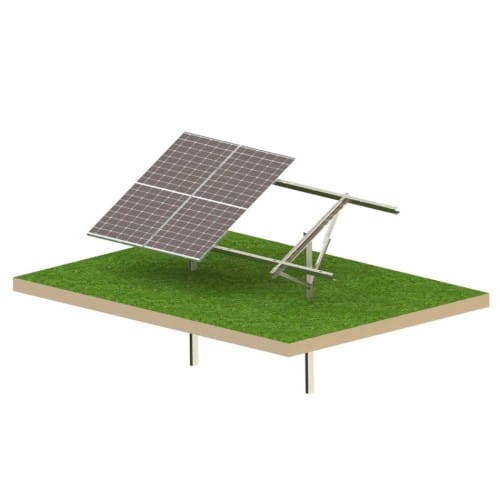 Kit Solare T1V Light – struttura fotovoltaica a terra per 4 pannelli GPV-T1V-L4 (1)