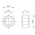 Dado esagonale M30 DIN 934 A2-50 000-059 (2)